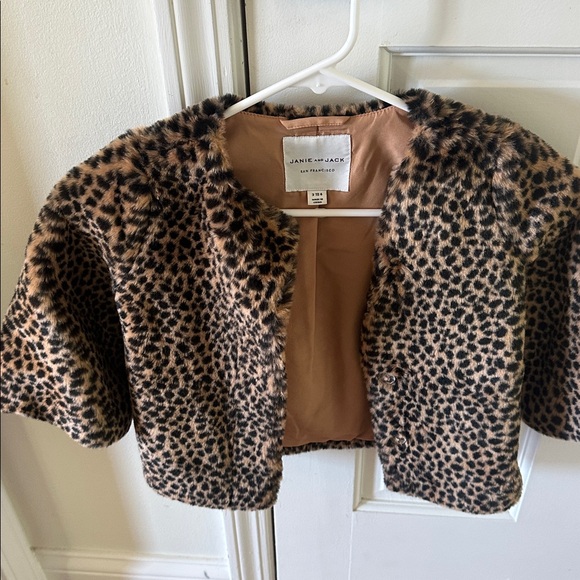 Janie and Jack Animal Print Faux Fur Coat - Picture 1 of 2